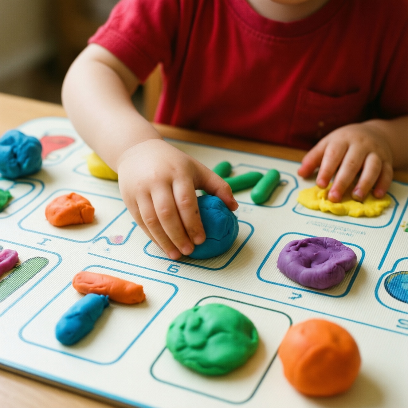 Пластилиновые коврики для детей (playdough mats) для развития моторики и письма